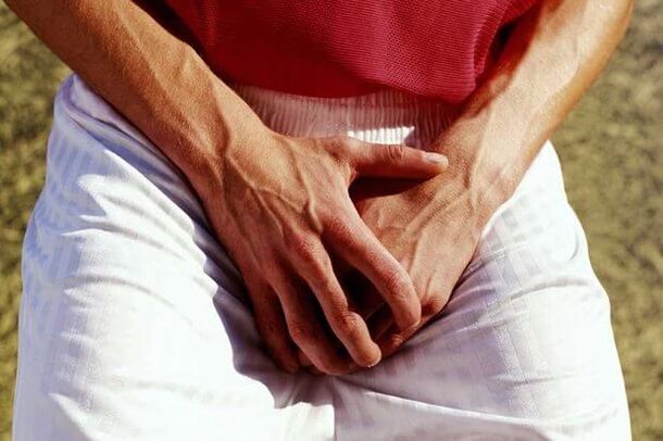 pijn in de testikels van een man