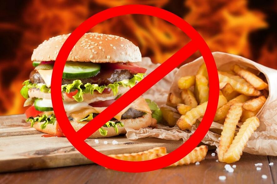 schadelijk voedsel voor potentie